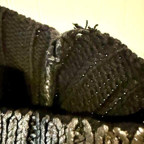 Narcisco Rodriguez For Design Nation XS Metallic Silver and Black Sweater - Picture 7 of 9